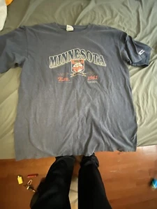 Single Stitched Vintage 1992 Minnesota Twins Xl Shirt, Blue Pinstripe - Bild 1 von 5