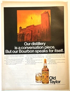 1960s OLD TAYLOR Kentucky Bourbon Whisky Vintage Ad 14x11" Frankfort KY #2 - Picture 1 of 1