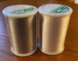 Lot of 2 Clover Silk Thread GRAY #205 & ECRU #403 Size 50 109 Yards Each Japan