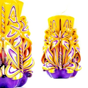 Viola - Carved candle 100% handmade - Gift - Wedding - Birthday - Halloween - Picture 1 of 6