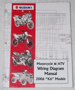 2006 SUZUKI Motorcycle ATV Wiring Diagrams Manual K6 Electrical Troubleshooting - Foto 1 di 2