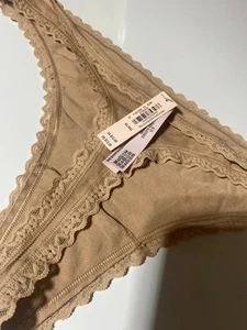New Victoria's secret thong XL lace tan NWT - Picture 1 of 4