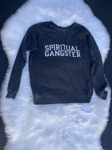 Spiritual Gangster Charcoal Womens Crew Neck Sweater - Picture 1 of 4