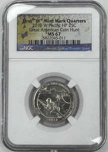 2019 W Guam War In the Pacific Quarter 25c NGC MS67 West Point Special War Label - Picture 1 of 2
