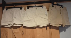Lot of 3 Womens Size O Gap Khaki Shorts Girlfriend. 1 is new - Picture 1 of 24