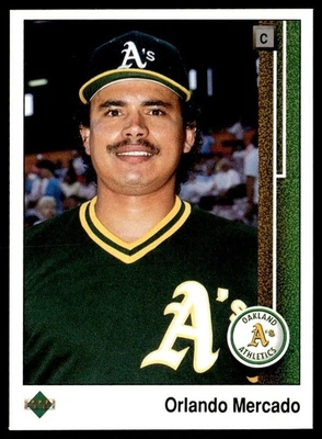 1989 Upper Deck Orlando Mercado Oakland Athletics #624 - Image 1 of 2