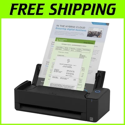 Compact Double-Sided Color Scanner with Feeder, Black - Image 1 of 4