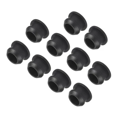 10 piezas de tapones de silicona a presión con orificio de bloqueo panel de cubierta de sello redondo 11,5 mm negro Foto 1 de 4
