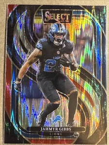 Panini Select 2024 - Premier Level Jahmyr Gibbs #163 rojo y negro Shock Prizm - Imagen 1 de 2