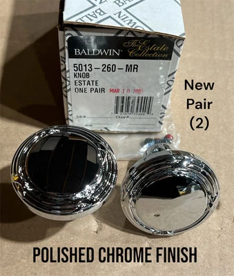 Baldwin Estate 5013-260-MR Perilla de Puerta Pasaje Manija Par Cromo Pulido Nuevo de Lote Antiguo Foto 1 de 3