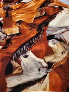 Horses running fleece personalized Blanket 50x60 - Picture 1 of 2