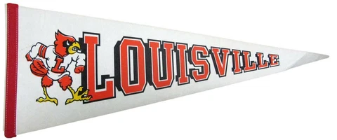University of Louisville Cardinals Vintage 1980's Felt Pennant 163045 Cover