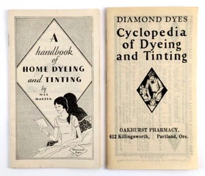 Manuales vintage de tintes de diamante para teñir y color Mae Martin circa 1930 - Imagen 1 de 9