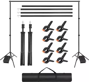 3x2.1m Fotostudio Hintergrundsystem Teleskop Hintergrund Stativ mit Tasche - Bild 1 von 12