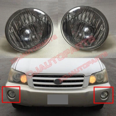 √ L+R Front Bumper Driving Lamp Fog Light For Toyota Highlander/Kluger 01-03 - Imagem 1 de 4