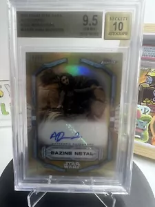 BGS 9.5 Auto 10 Anna Brewster Bazine Netal 2022 Star Wars Gold Refractor 20/50 - Picture 1 of 5
