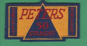 Vintage Small Felt Peters/Remington Skeet 50 Straight Shooting patch