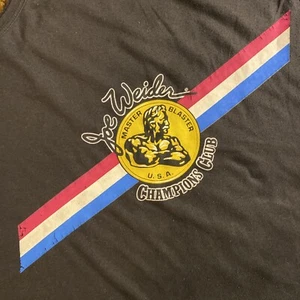 VTG Joe Weider Tank Top USA Champions Club Metal Men L 80s 80s Bodybuilder RARE - Picture 1 of 17