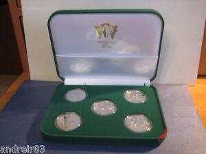 Set of 5 Ukrainian coins nickel silver UEFA EURO 2012 in case ЕВРО Footbal Cup