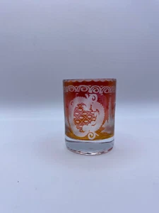 Set of 6 Red Czech Glass Shot Glasses - Picture 1 of 4