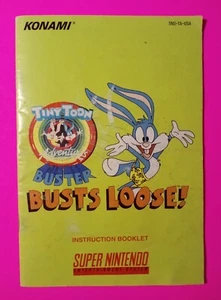 Tiny Toon Adventures: Buster Busts Loose (Super Nintendo SNES, 1993) MANUAL  - Picture 1 of 2