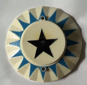 Parte de máquina vintage de pinball blanco azul estrella reparación estrella - Imagen 1 de 3