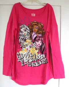 Mattel Girl's Monster High Size Large Ghoul Friends Forever Long Sleeve Shirt - Picture 1 of 3