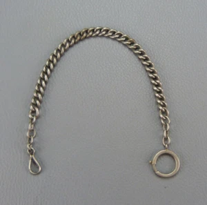 Châtelaine de montre gousset en métal, maille gourmette, Longueur 27.5 cm. - Picture 1 of 5