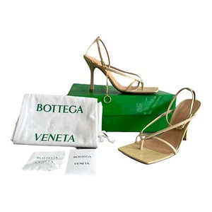 Bottega Veneta Stretch Sandale Cane Sugar Beige Lounge Nappa UK8 41 Kettenriemen - Bild 1 von 24