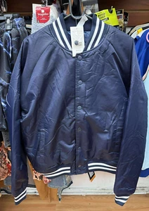 Varsity Bomber Jacket Men (Navy Blue) Size-M - Picture 1 of 5