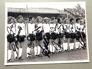 DFB-Elf "Vorbereitung WM 1974" komplett signiert  signed Foto 15x20 Autogramme - Imagen 1 de 1