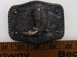 OLD COUNTRY BOOT WESTERN  BELT BUCKLE CLOTHING - Picture 1 of 1