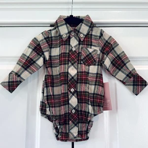 Ivy City Baby John Hemd Holiday Merry kariert Mama passend Weihnachten 3-6 Monate - Bild 1 von 5
