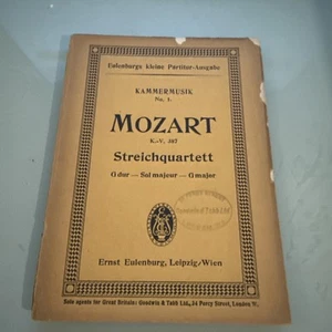 Kammermusik No. 1 Mozart Streichquartett - Edition Ernst EULENBURG Score - Picture 1 of 1