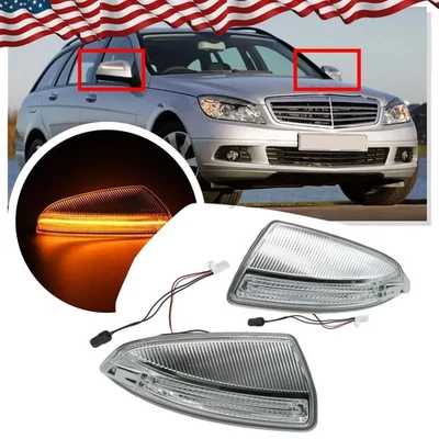 For Benz W164 X164 GL450 ML350 ML63 Pair LH+RH Mirror Turn Signal Lamp Light Foto 1 de 4
