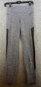 Athleta Girls Youth Size XL Legging Pants Zip Pockets Gray Black - Picture 1 of 14