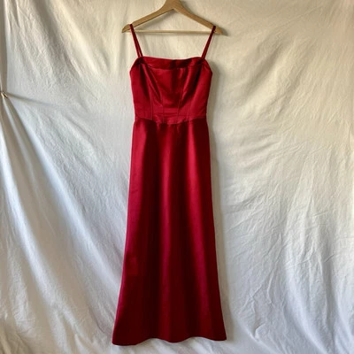 Vintage Y2K Cache Maroon / Red Formal Ball Gown with Corset Bodice - Image 1 of 4