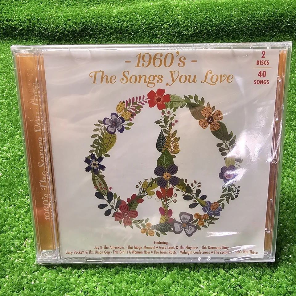 1960's The Songs You Love 2-disc CD 40 Tracks 2017 Medley Original Artists