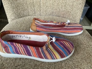 Women’s SAS Shoes Funk Lava Slip On Loafer Size 9.5 M Bohemian Rag EUC - Picture 1 of 7
