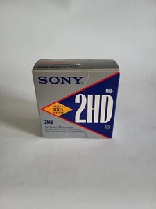 NEW Sony 2HD Floppy Diskettes Disk IBM Formatted 1.44 MB 3.5 Inch 10-Pack BLUE - Picture 1 of 3