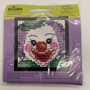 Bucilla Circus Clown gezählter Kreuzstich Kit 2,5 Zoll x 2,5 Zoll versiegelt - Bild 1 von 2