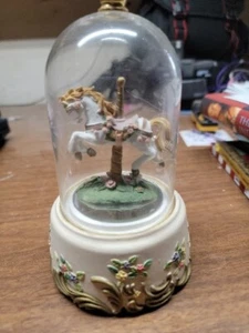 Vintage Antik Sammlerstück Merry Go Round Spins. Ätzglas. - Bild 1 von 6