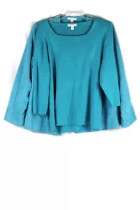 Dressbarn Blue Women's Blazer & Knit Top Shirt 3/4 Sleeve 2Pc Set Outfit 045 - Picture 1 of 6