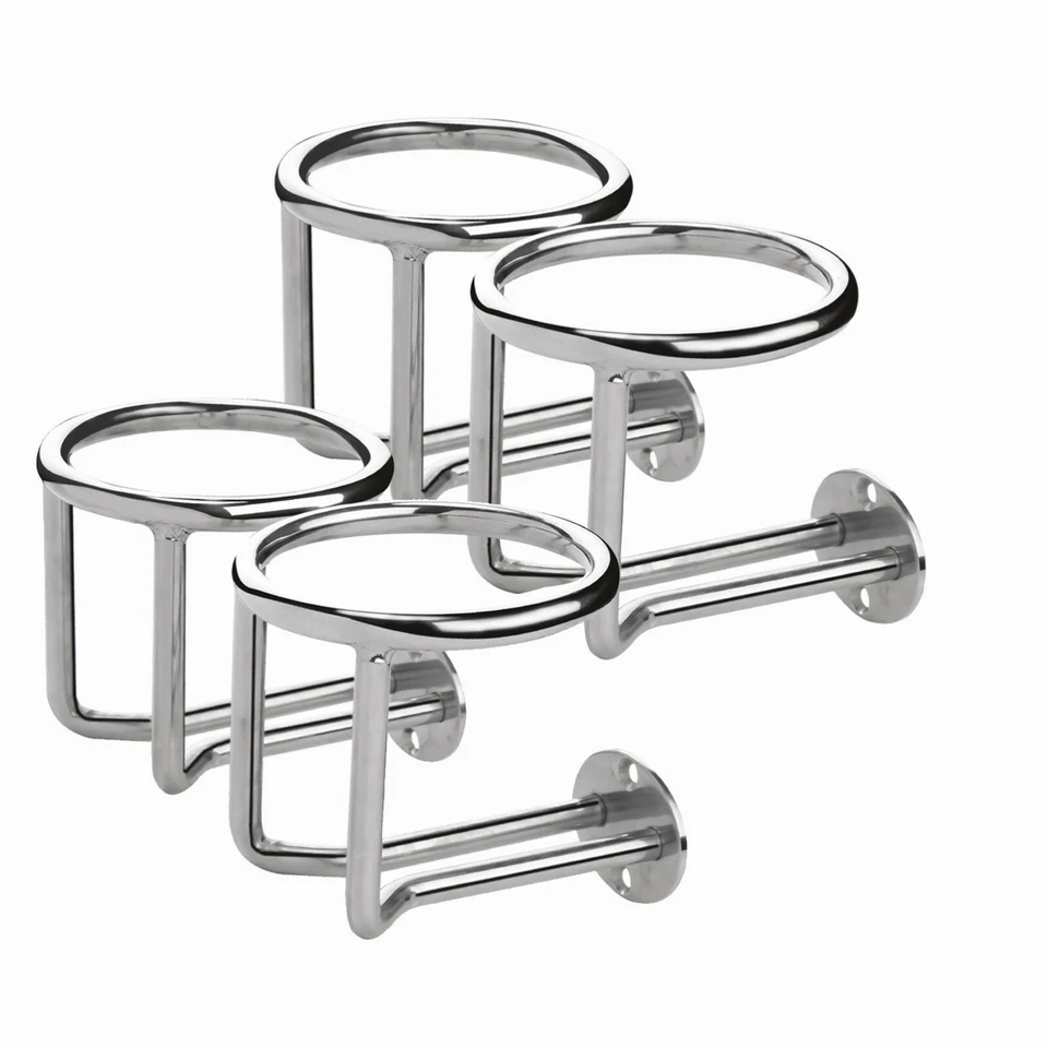 2x Boat 316 Stainless Steel Ring Cup Drink Holder Marine Yacht Car Truck Camper