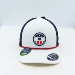 Black Clover Loyal Hat White Navy Snapback Mesh Back Flexfit Tech 110 - Picture 1 of 13