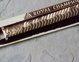 Rare pink gold JB Champion USA watch band 1940s u pick 15mm to 19mm rose gold - Picture 1 of 6