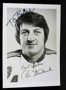 Pete Peter Stemkowski Signed Autograph B&W Photo Hockey 3.5x5 - Picture 1 of 2
