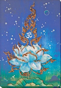 Blauer Lotus Perlen Stickset - DIY Handarbeit Perlen Bastelset | Geschenk - Bild 1 von 16