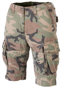 US Vintage Shorts Bermuda Army woodland 100% Baumwolle - Bild 1 von 14