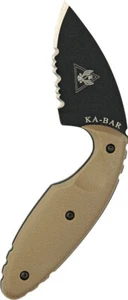 KA-BAR 1477CB, TDI Law Enforcement Clip, Partial Serrated, Coyote Brown, Hard - Picture 1 of 2